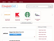 Tablet Screenshot of coupongot.com